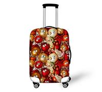 Bigcardesigns Housse de protection élastique pour valise de 45,7 à 76,2 cm, Boule de Noël, S(18"-21"cover)