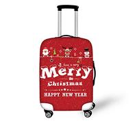 Bigcardesigns Housse de protection élastique pour valise de 45,7 à 76,2 cm, Merry Christmas, S(18"-21"cover), Moderne