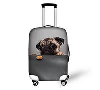 Bigcardesigns Housse de protection pour valise de voyage en élasthanne pour chien carlin 66-76 cm