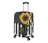 Bigcardesigns Housses de bagage de voyage élastiques pour valise de 45,7 à 76,2 cm, blanc, L(26"-30" cover)