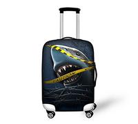 Bigcardesigns Housses de bagage de voyage élastiques pour valise de 45,7 à 76,2 cm, Noir , L(26"-30" cover)