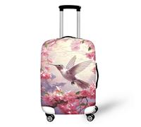 Bigcardesigns Housses de protection élastiques pour valise de 45,7 à 76,2 cm, Colibri rose, L(26"-30" cover), L (housse de 66 à 71 cm)