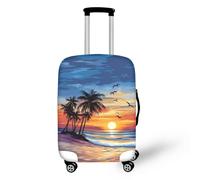 Bigcardesigns Housses de protection élastiques pour valise de 45,7 à 76,2 cm, Hawaii Dusk Beach, M(22"-25"cover), M (housse de 55,9 - 61 cm)