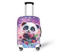 Bigcardesigns Housses de protection élastiques pour valise de 45,7 à 76,2 cm, Panda fraise, XL(30"-32"cover), XL (housse de 76,2 - 81,3 cm)