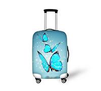 Bigcardesigns Housses de protection élastiques pour valise de 45,7 à 76,2 cm, Papillon 4, S(18"-21"cover)