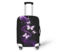 Bigcardesigns Housses de protection élastiques pour valise de 45,7 à 76,2 cm, Papillon Bling, S(18"-21"cover), S (housse de 45,7 à 53,3 cm)