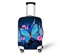 Bigcardesigns Housses de protection élastiques pour valise de 45,7 à 76,2 cm, papillon, L(26"-30" cover)