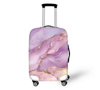 Bigcardesigns Housses de protection élastiques pour valise de 45,7 à 76,2 cm, Texture marbre rose, M(22"-25"cover), M (housse de 55,9 - 61 cm)