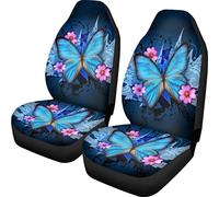 BIGCARJOB Lot de 2 Housses de siège de Voiture Tendance avec imprimé Papillon et Dossier Haut, compatibilité Universelle