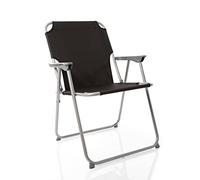 BigDean Chaise pliante pliante - Chaise de camping - Noir robuste - Charge maximale : 120 kg - Chaise pliante classique - Pour jardin et camping - Chaise de camping pliable