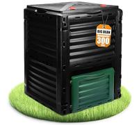 BigDean Composteur jardin 300 litres - Composteur rapide en plastique résistant aux intempéries et fabriqué en Europe