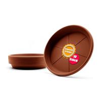 BigDean Lot de 10 soucoupes pour pot de fleurs Ø 33 cm en terre cuite | En plastique robuste et fabriqué en Europe