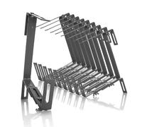 BigDean Lot de 10 supports de jardinières anthracite pour balcon et balustrade - Fixation facile pour jardinières et jardinières - Support de jardinière réglable sur 3 positions - Support de
