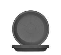 BigDean Lot de 3 soucoupes pour pot de fleurs - Diamètre : 39 cm - Couleur : anthracite - En plastique - Convient aux pots de fleurs de 40 cm de diamètre