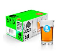 BigDean Lot de 6 verres à shot de 4 cl - Verres à shot de qualité gastronomique et boîte cadeau