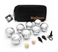 BigDean Lot de 8 boules chromées avec sac de transport