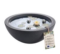 BigDean Mini fontaine avec bol et boules de bassin - Kit complet - Diamètre | Convient pour l'intérieur et l'extérieur