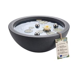 BigDean Mini fontaine avec bol et boules de bassin - Kit complet - Diamètre | Convient pour l'intérieur et l'extérieur
