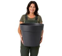 BigDean Pot de fleurs d'environ Ø 50 cm Classic Anthracite Grand pot de fleurs extérieur