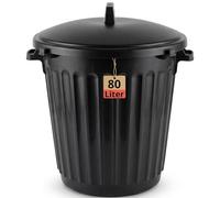 BigDean Poubelle de 80 l, diamètre 55 cm, couvercle refermable