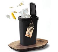 BigDean Poubelle de cuisine 50 l avec couvercle pivotant et couvercle rabattable noir