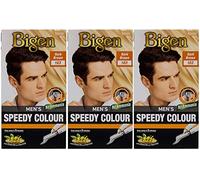 Bigen Men's Speedy Colour teinture pour cheveux | Brun foncé 103 | Suppression rapide et facile des gris | Avec de l'huile d'olive et de la taurine, sans ammoniaque | Lot de 3