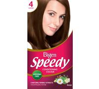 Bigen Speedy Conditioning Colour | Couvre les cheveux blancs en 10 min | Sans ammoniaque | Avec des extraits naturels de plantes - 4 Châtaigne