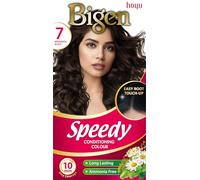 Bigen Speedy Conditioning Colour | Couvre les cheveux blancs en 10 min | Sans ammoniaque | Avec des extraits naturels de plantes - 7 Noir Brunâtre