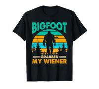 Bigfoot a attrapé ma Wiener Sasquatch Blague Cryptid Camping T-Shirt Graphique avec Valeur