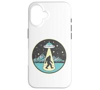 Bigfoot Abduction! Vintage Sasquatch & UFO Alien Graphic Coque pour iPhone 16