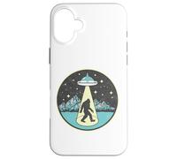 Bigfoot Abduction! Vintage Sasquatch & UFO Alien Graphic Coque pour iPhone 16 Plus