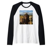 Bigfoot Alien Cat Funny Selfie Randonnée Squad Tanzanie Safari Manche Raglan