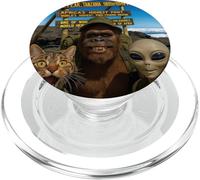 Bigfoot Alien Cat Funny Selfie Randonnée Squad Tanzanie Safari PopSockets PopGrip pour MagSafe