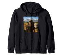 Bigfoot Alien Cat Funny Selfie Randonnée Squad Tanzanie Safari Sweat à Capuche