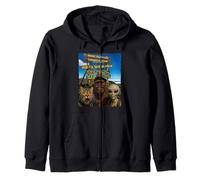 Bigfoot Alien Cat Funny Selfie Randonnée Squad Tanzanie Safari Sweat à Capuche