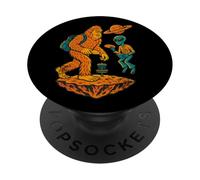 Bigfoot Alien Disc Golf Space Adventure Design rétro en Forme d'ovni PopSockets PopGrip Adhésif
