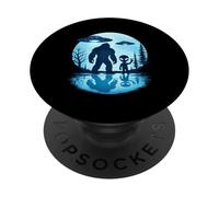 Bigfoot Alien OVNIS Vaisseau Spatial Moon Sasquatch Croyants Hommes PopSockets PopGrip Adhésif