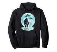 Bigfoot Alien OVNIS Vaisseau Spatial Moon Sasquatch Croyants Hommes Sweat à Capuche