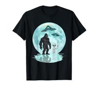 Bigfoot Alien OVNIS Vaisseau Spatial Moon Sasquatch Croyants Hommes T-Shirt