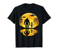 Bigfoot Alien OVNIS Vaisseau Spatial Moon Sasquatch Croyants Hommes T-Shirt