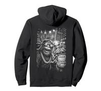 Bigfoot Alien Pizza Funny Sasquatch UFO Cryptid Sweat à Capuche