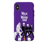 Bigfoot Alien Squelette Traversant la Route Bizarre Halloween Coque pour iPhone X/XS