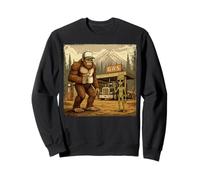 Bigfoot Alien Trucker Retro Sasquatch Road Legend Sweatshirt
