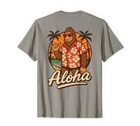 Bigfoot Aloha Hawaiian Sunset Vacation Sasquatch Tropical T-Shirt