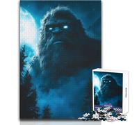 Bigfoot au Clair de Lune - Puzzle de 1000 pièces pour Adultes - Apprentissage ludique et activité Cognitive pour des Surprises joyeuses - Dimensions:38x26cm