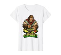 Bigfoot Believe in Guacamole Avocat Cuisine Mexicaine T-Shirt Graphique avec Valeur