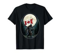Bigfoot Big Foot Drapeau Canadien Sasquatch Canada T-Shirt