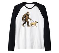 Bigfoot Bullmastiff promeneur Chien drôle Sasquatch Amoureux des Animaux Manche Raglan