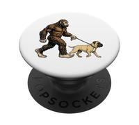 Bigfoot Bullmastiff promeneur Chien drôle Sasquatch Amoureux des Animaux PopSockets PopGrip Adhésif