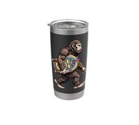 Bigfoot Carry Jukebox Funny Sasquatch Retro Music Humour Gobelet isotherme en acier inoxydable double paroi